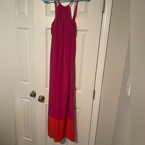 Old Navy pink and orange maxi dress, size XS